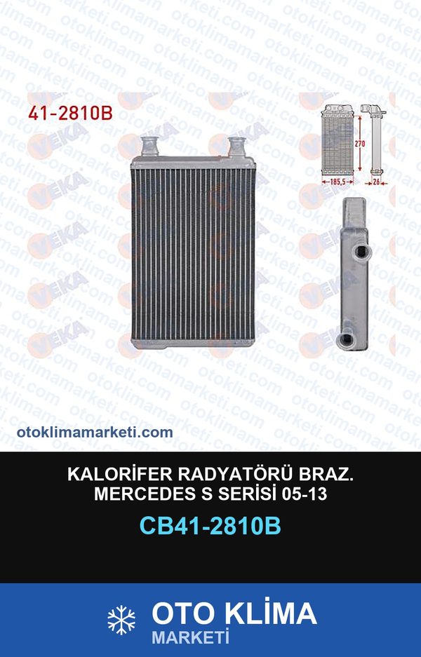 Kalorifer Radyatörü Braz. Mercedes S Serisi 05-13 — KALORİFER PETEĞİ — VEKA marka — Uyumlu: MERCEDES BENZ
