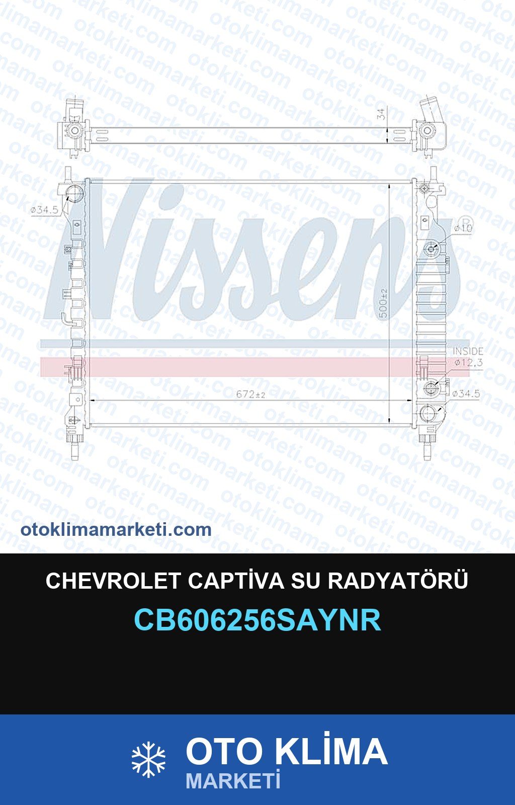 Chevrolet Captiva Su Radyatörü — SU RADYATÖRÜ — UNICORE marka — Uyumlu: CHEVROLET