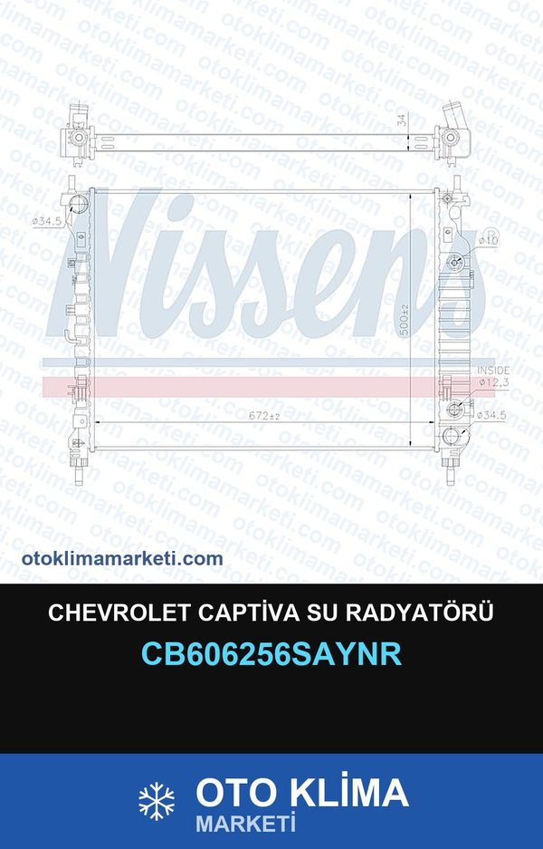 Chevrolet Captiva Su Radyatörü — SU RADYATÖRÜ — UNICORE marka — Uyumlu: CHEVROLET