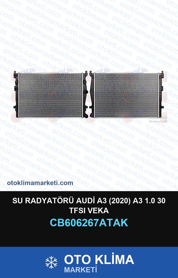 Su Radyatörü Audi A3 (2020) A3 1.0 30 TFSI Veka — SU RADYATÖRÜ — VEKA marka — Uyumlu: AUDI