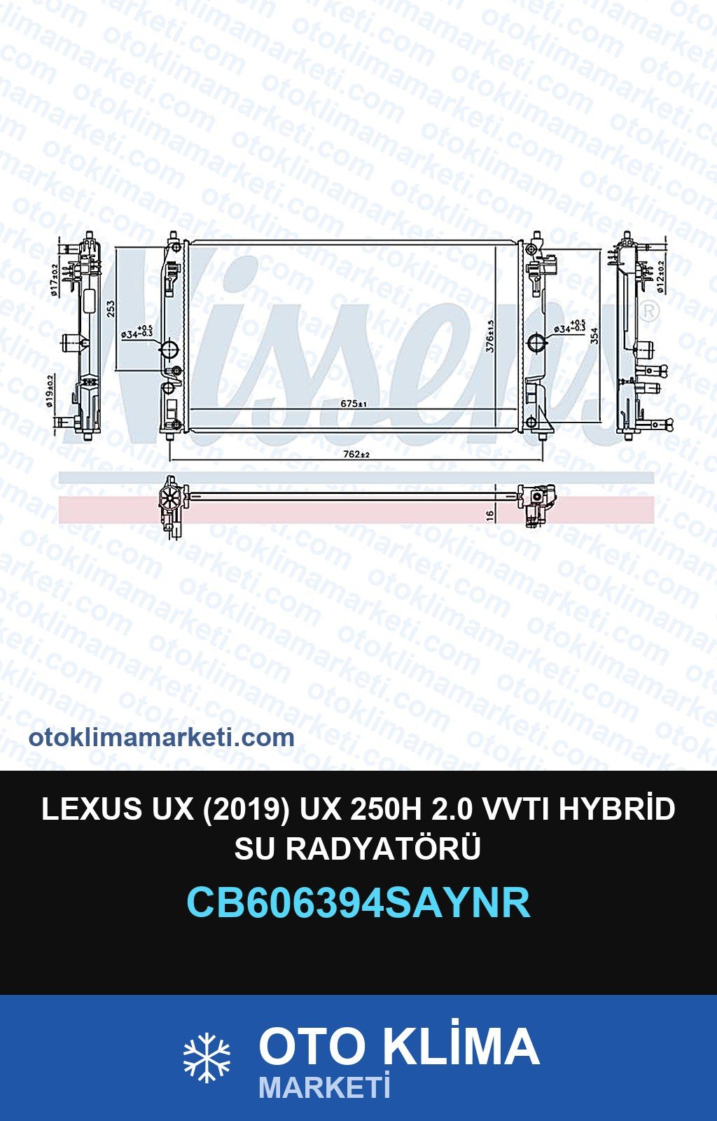 Lexus Ux (2019) Ux 250H 2.0 Vvtı Hybrid Su Radyatörü — SU RADYATÖRÜ — UNICORE marka — Uyumlu: LEXUS