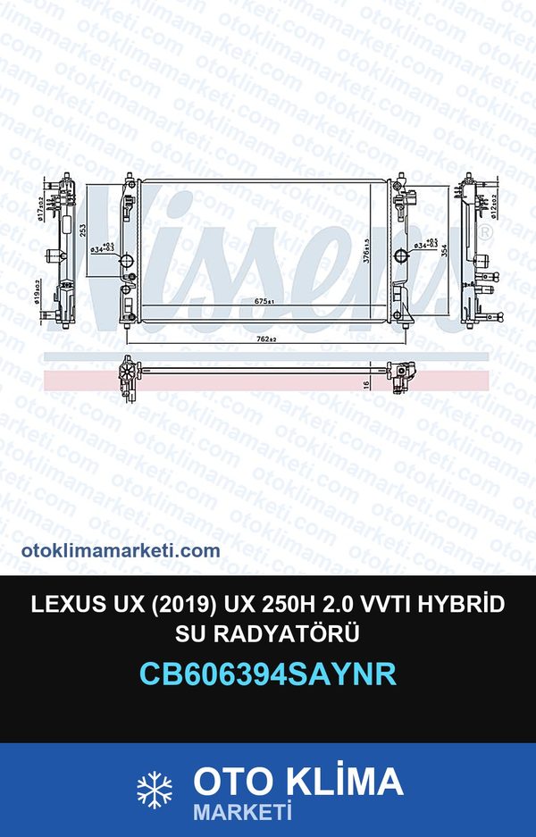 Lexus Ux (2019) Ux 250H 2.0 Vvtı Hybrid Su Radyatörü — SU RADYATÖRÜ — UNICORE marka — Uyumlu: LEXUS