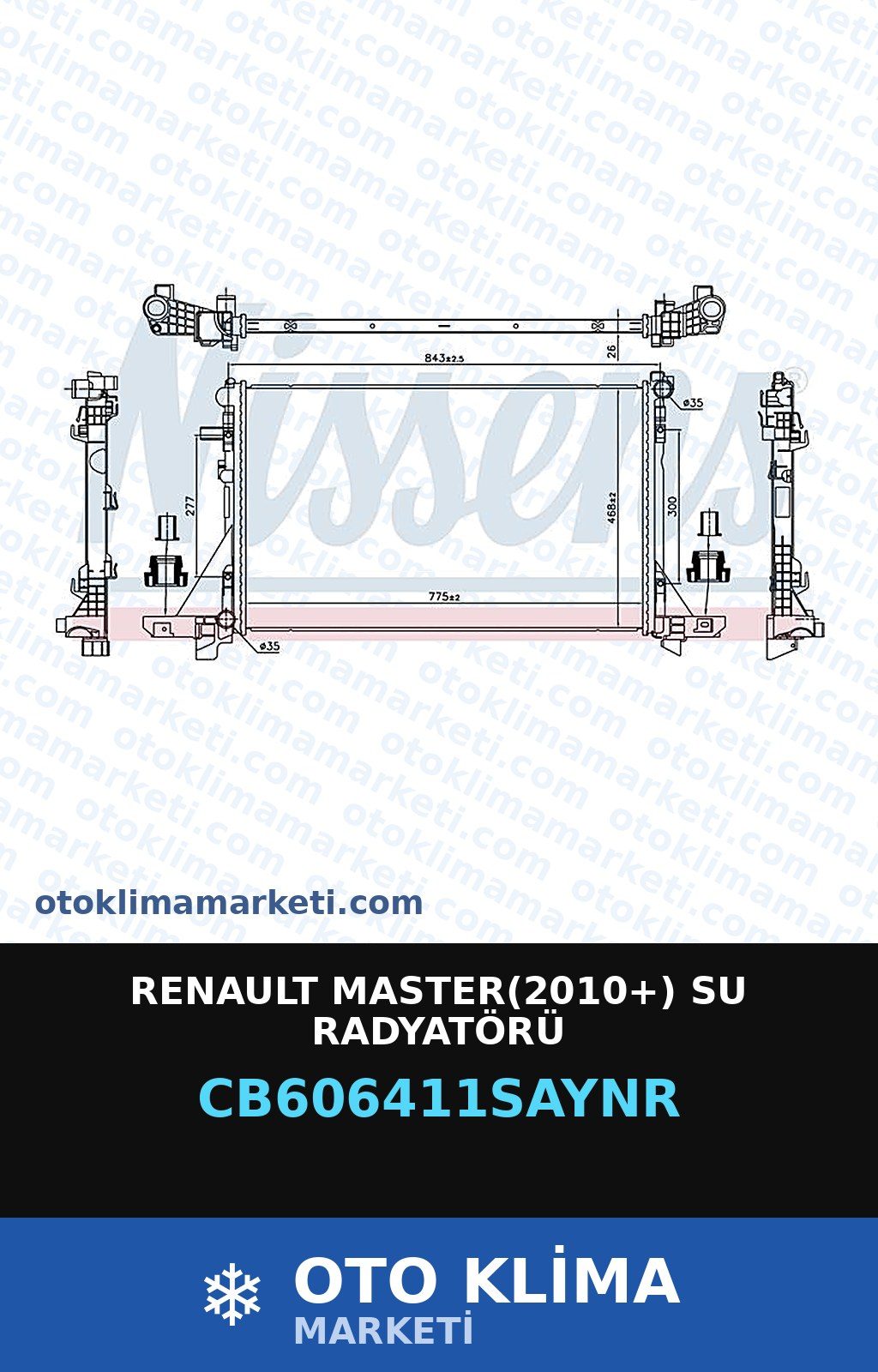 Renault Master(2010+) Su Radyatörü — SU RADYATÖRÜ — UNICORE marka — Uyumlu: RENAULT
