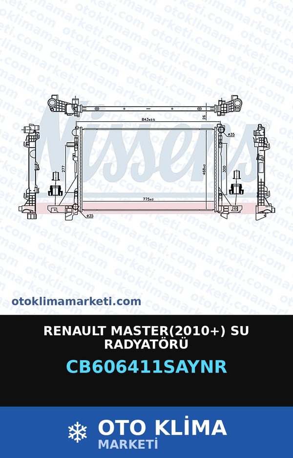 Renault Master(2010+) Su Radyatörü — SU RADYATÖRÜ — UNICORE marka — Uyumlu: RENAULT