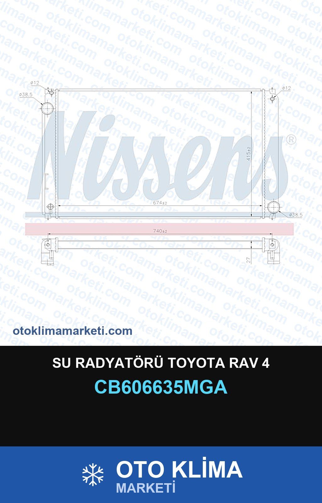 Su Radyatörü Toyota Rav 4 — SU RADYATÖRÜ — MGA marka — Uyumlu: TOYOTA