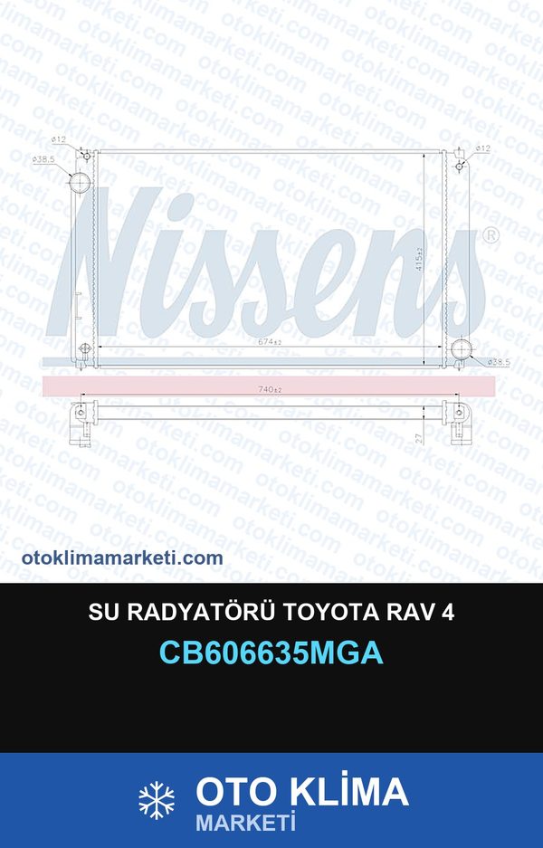 Su Radyatörü Toyota Rav 4 — SU RADYATÖRÜ — MGA marka — Uyumlu: TOYOTA