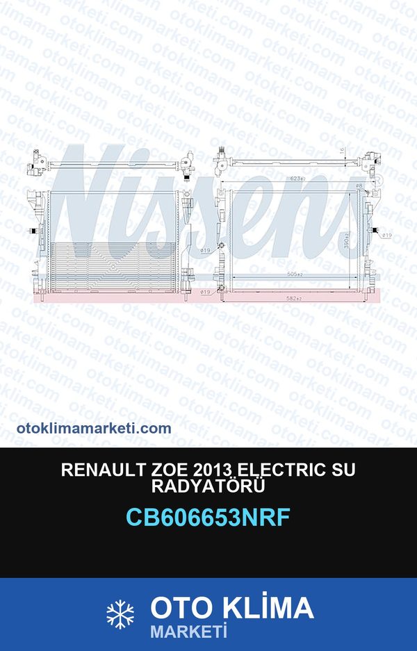 Renault Zoe 2013 Electrıc Su Radyatörü — SU RADYATÖRÜ — NRF marka — Uyumlu: RENAULT