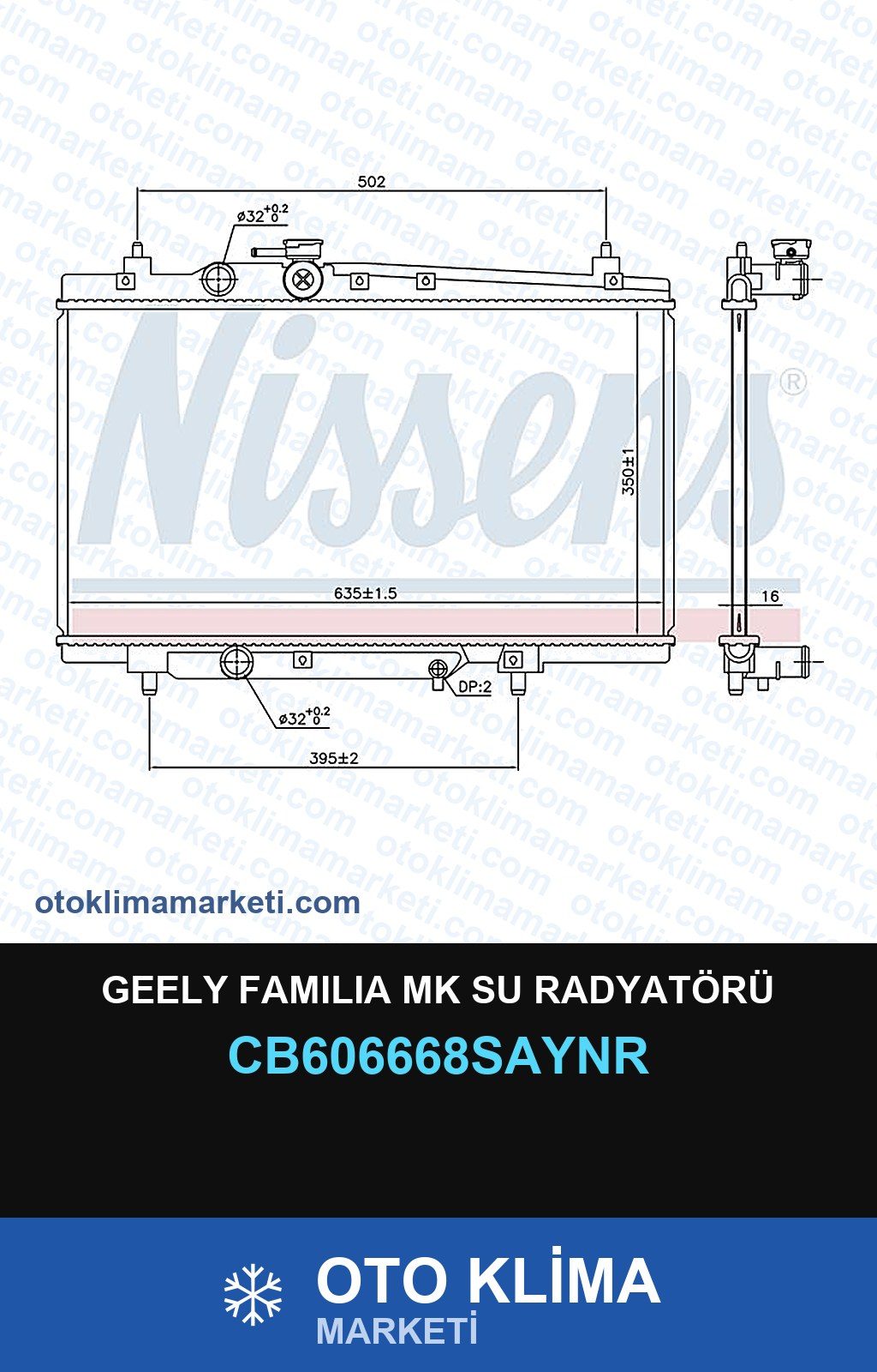 Geely Familia Mk Su Radyatörü — SU RADYATÖRÜ — UNICORE marka