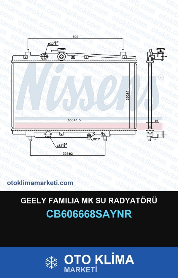 Geely Familia Mk Su Radyatörü — SU RADYATÖRÜ — UNICORE marka