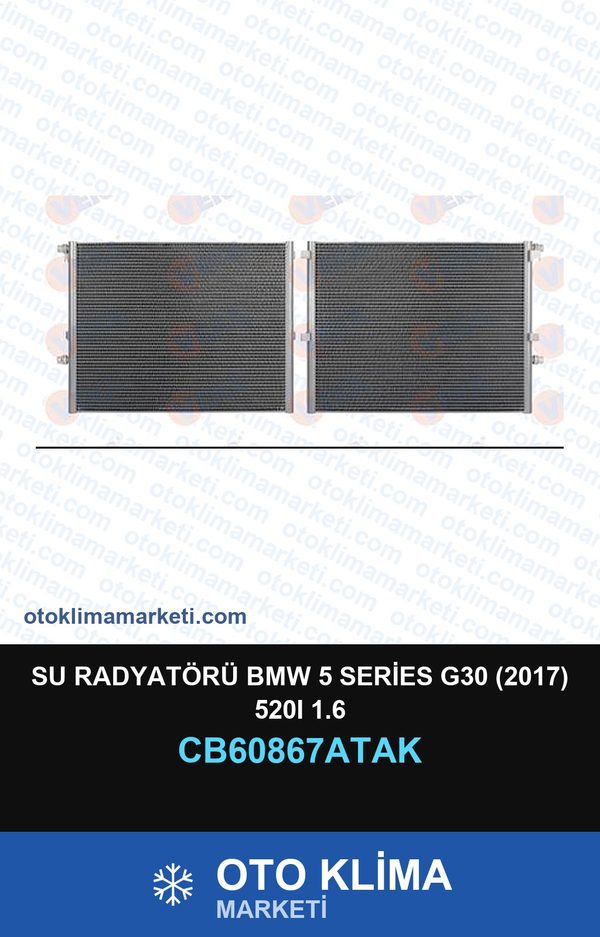 Su Radyatörü BMW 5 Series G30 (2017) 520I 1.6 — SU RADYATÖRÜ — VEKA marka — Uyumlu: BMW