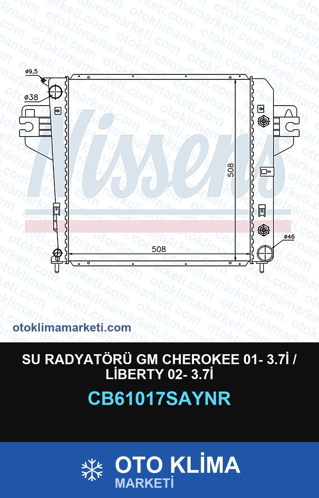 Su Radyatörü GM Cherokee 01- 3.7İ / Liberty 02- 3.7İ — SU RADYATÖRÜ — UNICORE marka