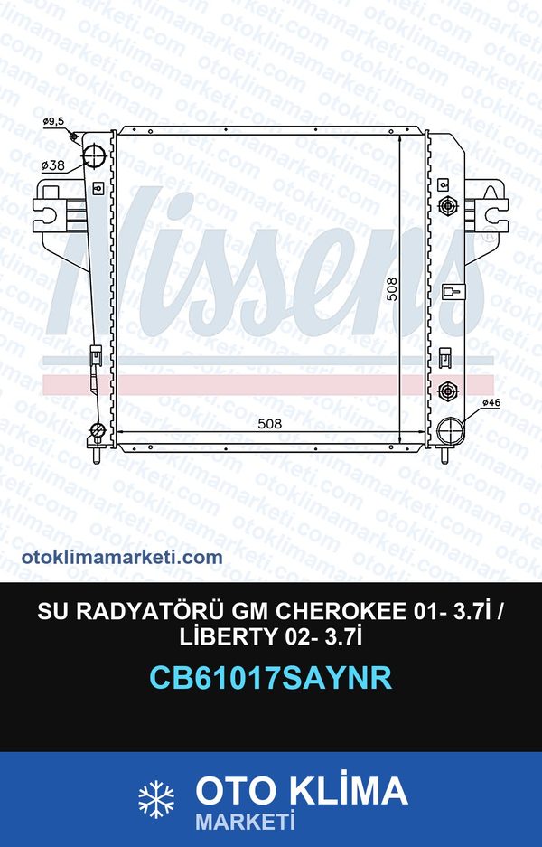 Su Radyatörü GM Cherokee 01- 3.7İ / Liberty 02- 3.7İ — SU RADYATÖRÜ — UNICORE marka