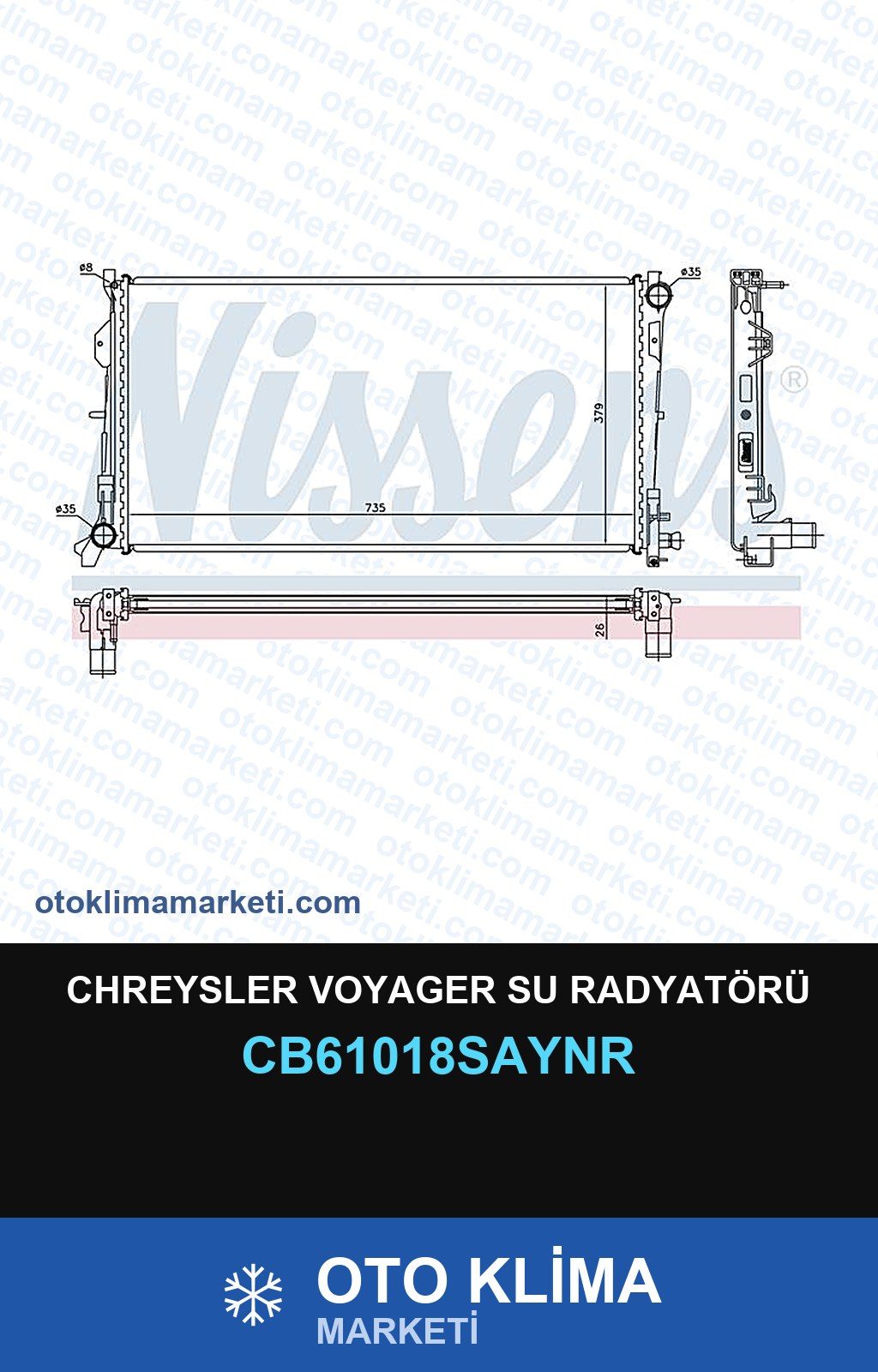 Chreysler Voyager Su Radyatörü — SU RADYATÖRÜ — UNICORE marka