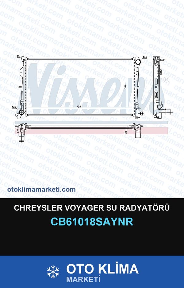 Chreysler Voyager Su Radyatörü — SU RADYATÖRÜ — UNICORE marka