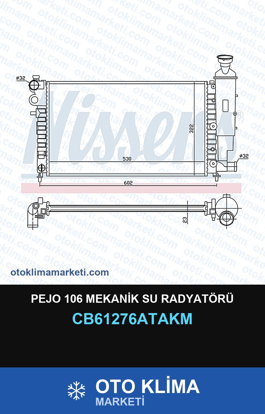 Pejo 106 Mekanik Su Radyatörü — SU RADYATÖRÜ — VEKA marka