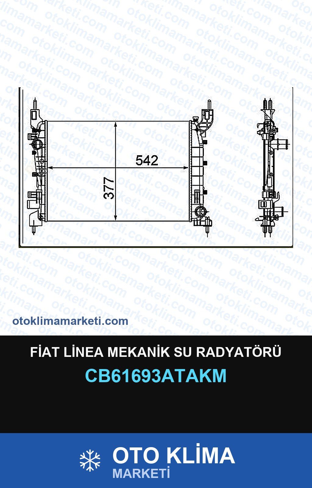 Fiat Linea Mekanik Su Radyatörü — SU RADYATÖRÜ — VEKA marka — Uyumlu: FIAT