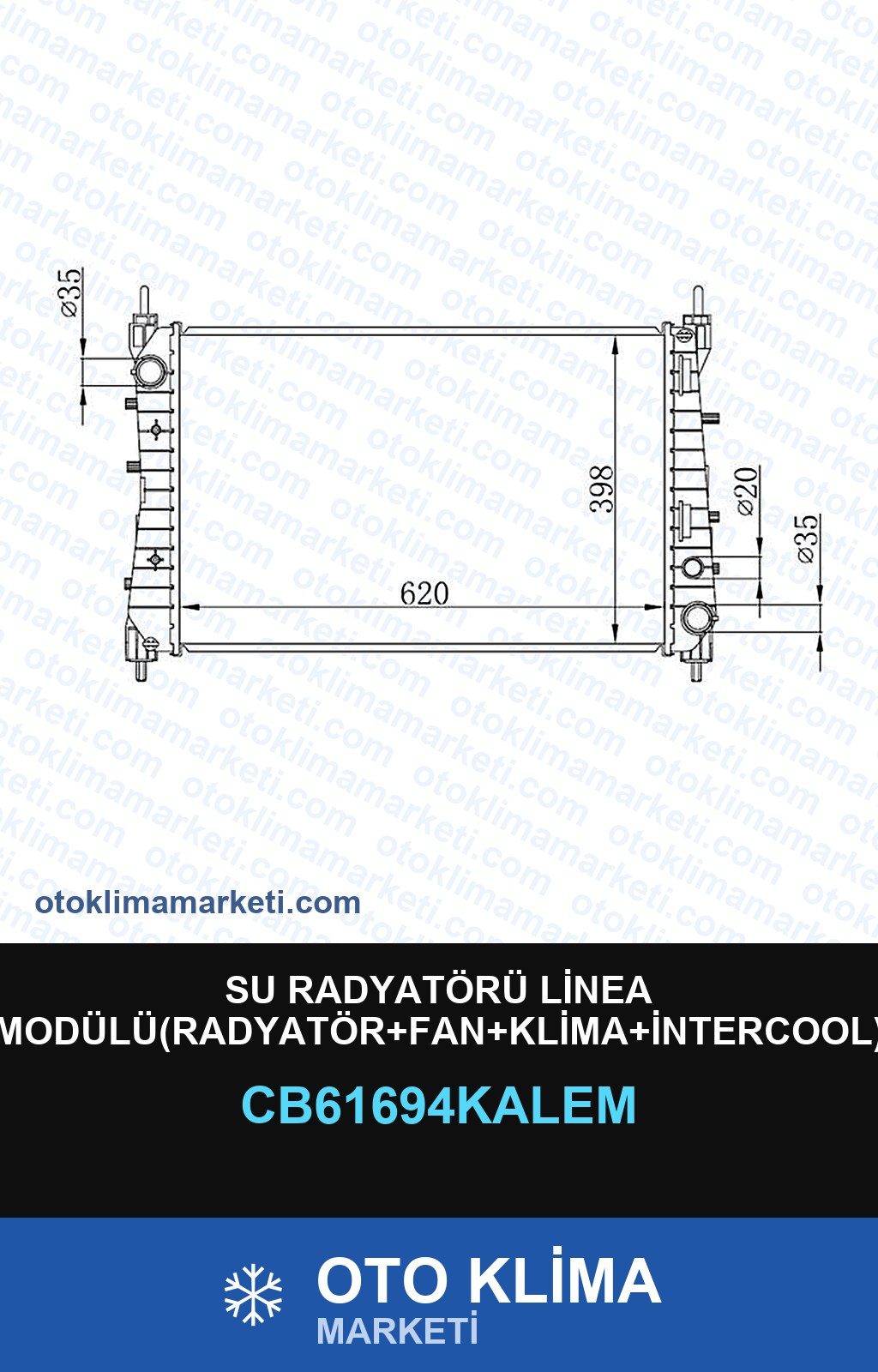 Su Radyatörü Linea Modülü(Radyatör+Fan+Klima+İntercool) — SU RADYATÖRÜ — KALE marka