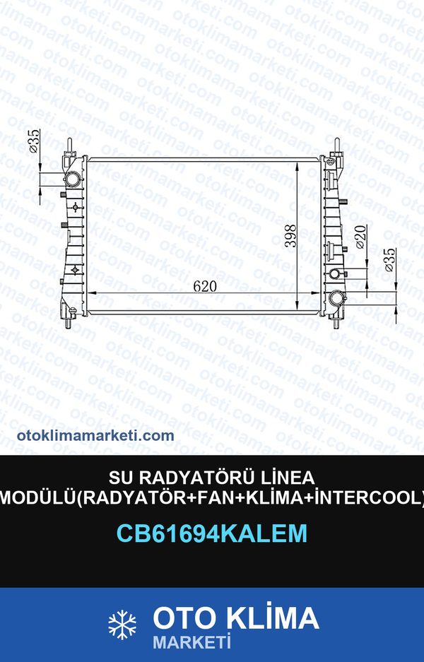 Su Radyatörü Linea Modülü(Radyatör+Fan+Klima+İntercool) — SU RADYATÖRÜ — KALE marka