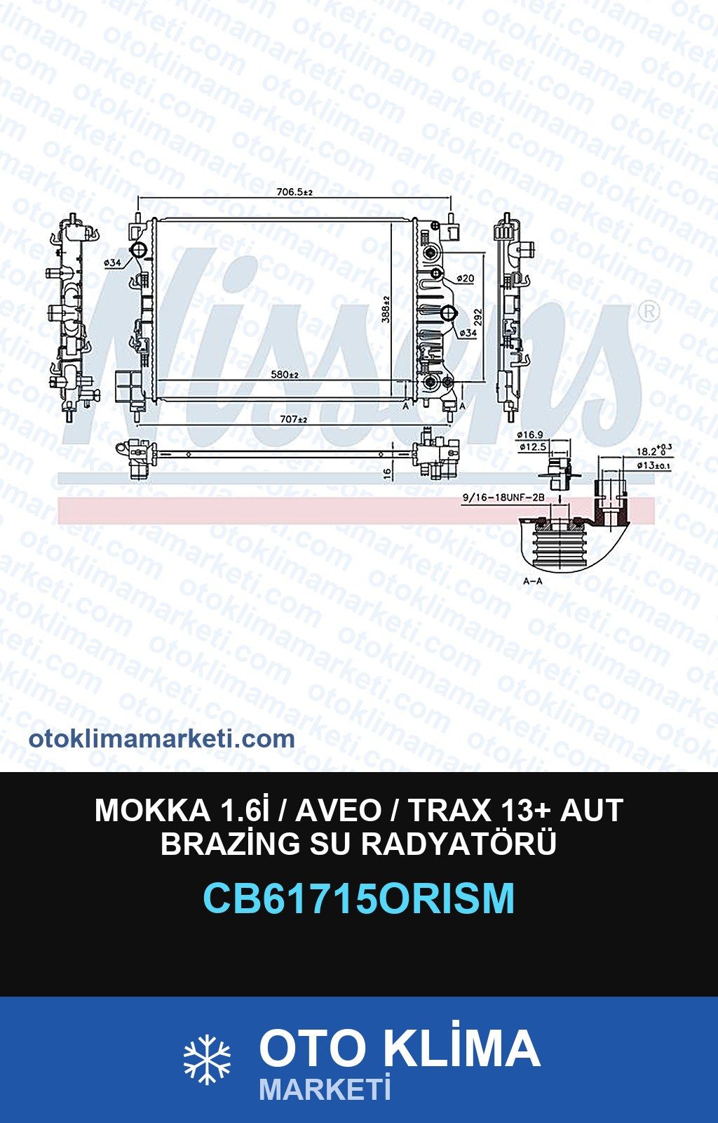 Mokka 1.6İ / Aveo / Trax 13+ Aut Brazing Su | Oto Klima Marketi