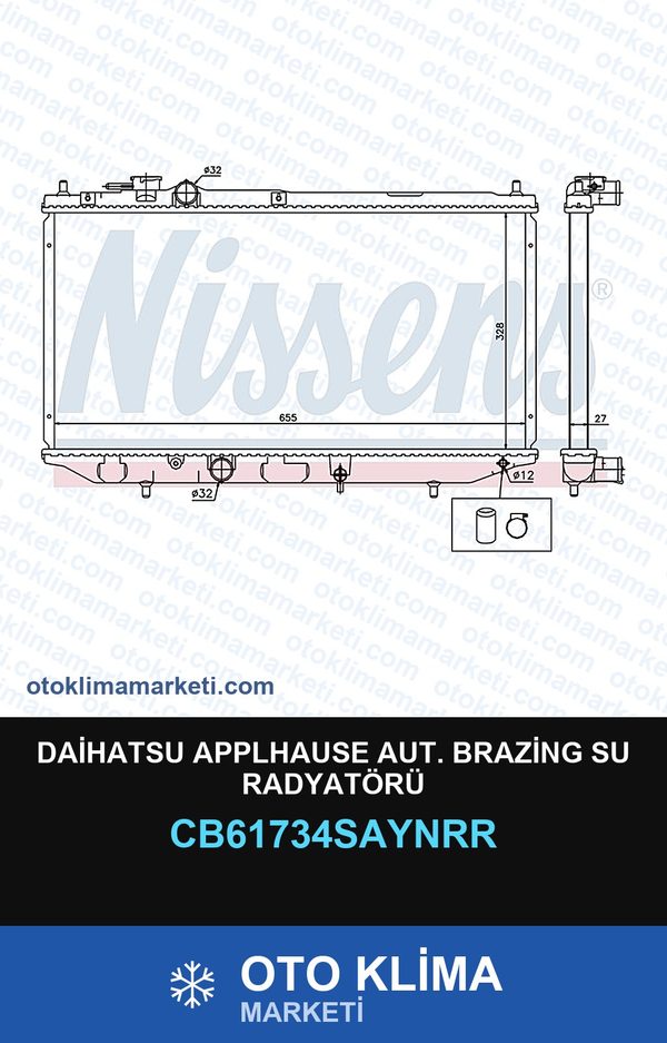 Daihatsu Applhause Aut. Brazing Su Radyatörü — SU RADYATÖRÜ — UNICORE marka