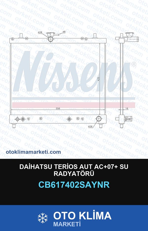 Daihatsu Terios Aut AC+07+ Su Radyatörü — SU RADYATÖRÜ — UNICORE marka