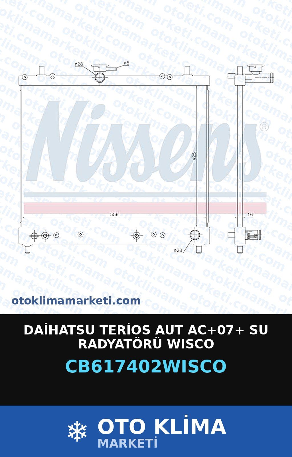 Daihatsu Terios Aut AC+07+ Su Radyatörü Wisco — SU RADYATÖRÜ — WISCO marka