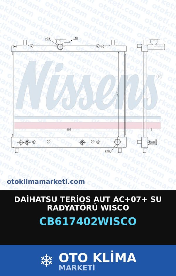 Daihatsu Terios Aut AC+07+ Su Radyatörü Wisco — SU RADYATÖRÜ — WISCO marka
