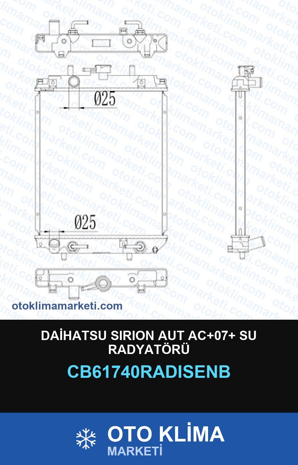 Daihatsu Sırıon Aut AC+07+ Su Radyatörü — SU RADYATÖRÜ — RADİSEN marka