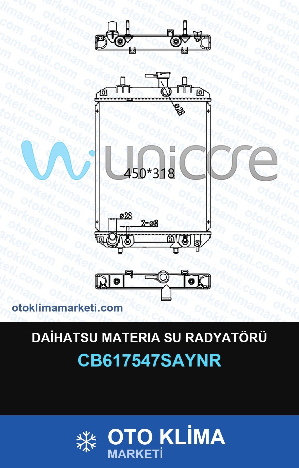Daihatsu Materıa Su Radyatörü — SU RADYATÖRÜ — UNICORE marka