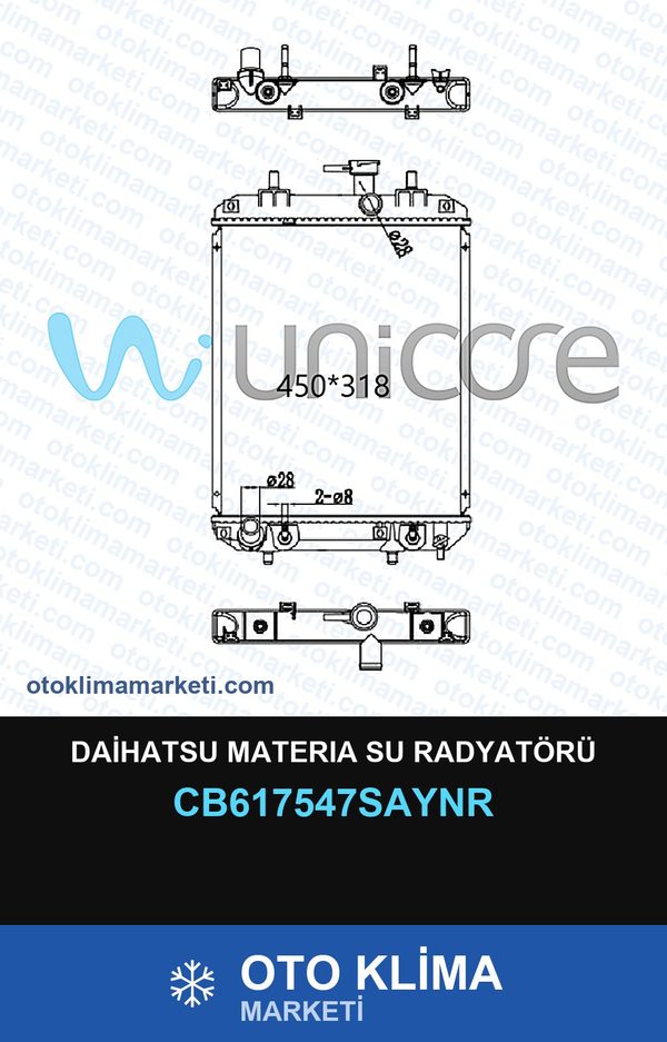 Daihatsu Materıa Su Radyatörü — SU RADYATÖRÜ — UNICORE marka