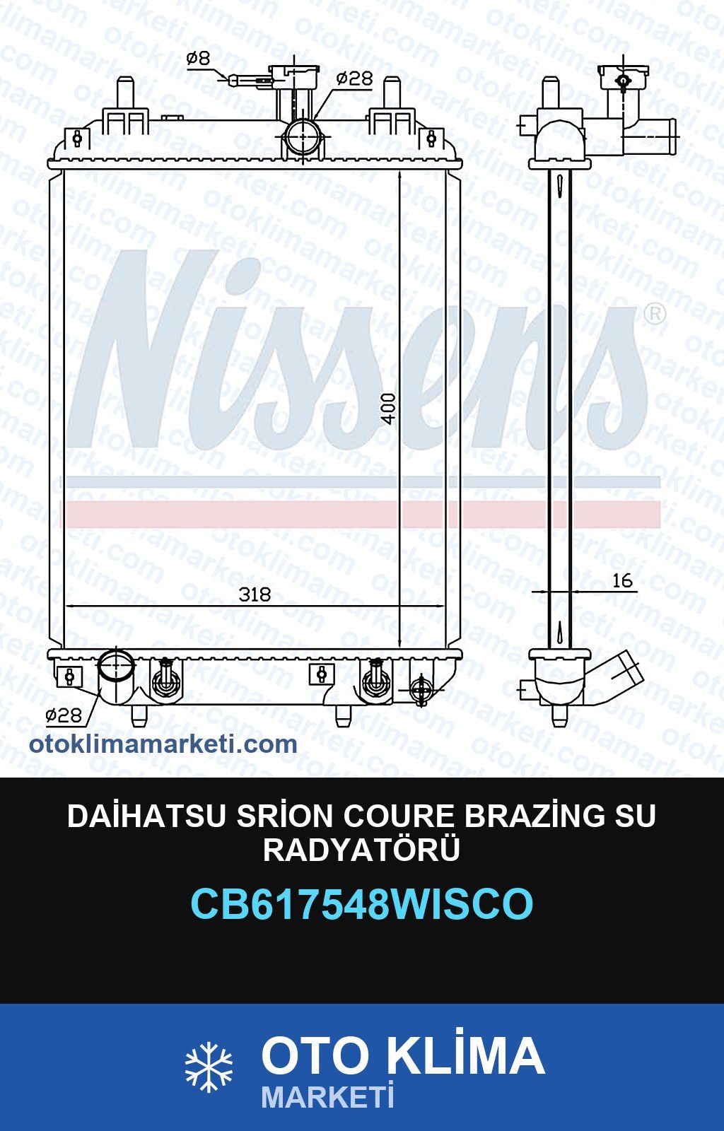 Daihatsu Srion Coure Brazing Su Radyatörü — SU RADYATÖRÜ — WISCO marka