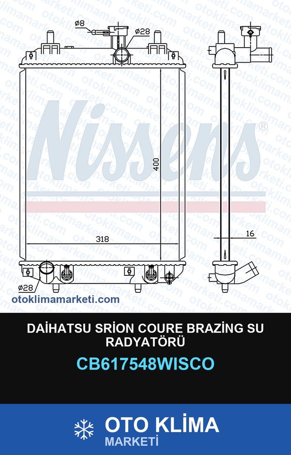 Daihatsu Srion Coure Brazing Su Radyatörü — SU RADYATÖRÜ — WISCO marka