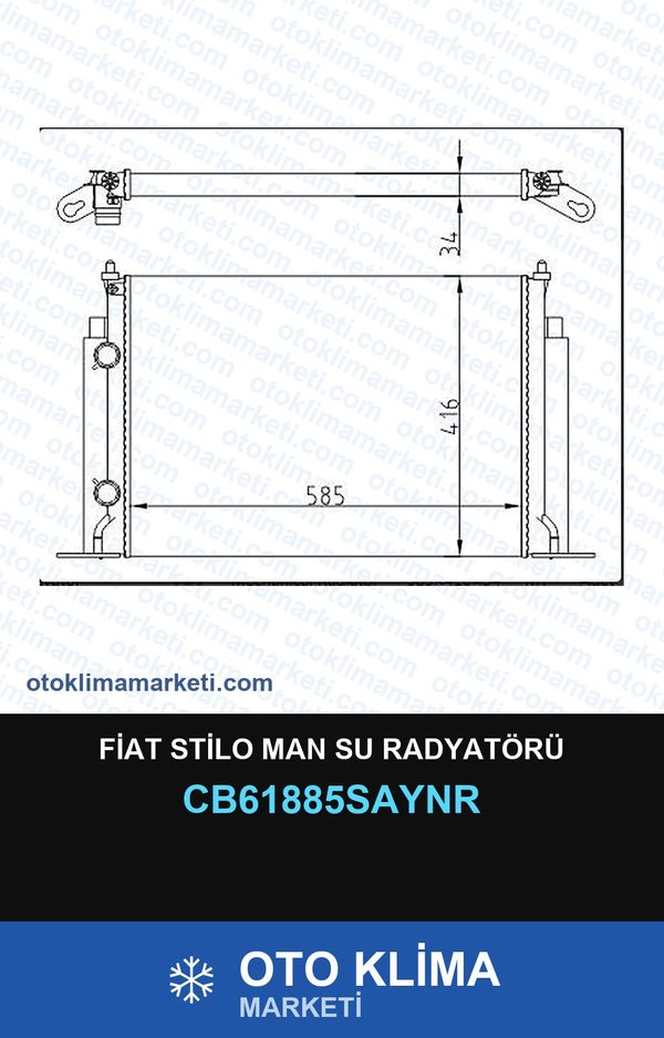 Fiat Stilo MAN Su Radyatörü — SU RADYATÖRÜ — UNICORE marka — Uyumlu: FIAT, MAN