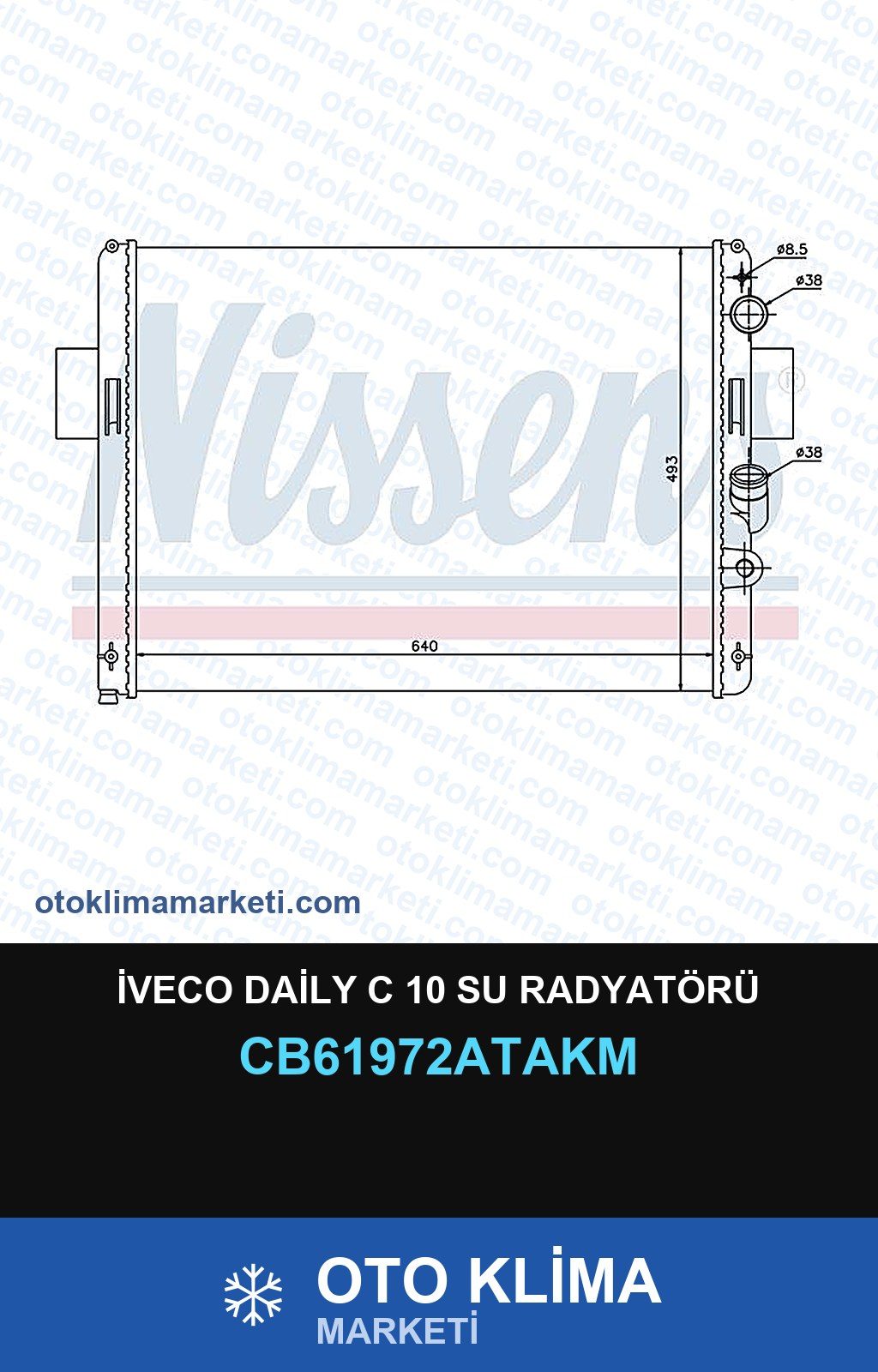İveco Daily C 10 Su Radyatörü — SU RADYATÖRÜ — VEKA marka — Uyumlu: IVECO