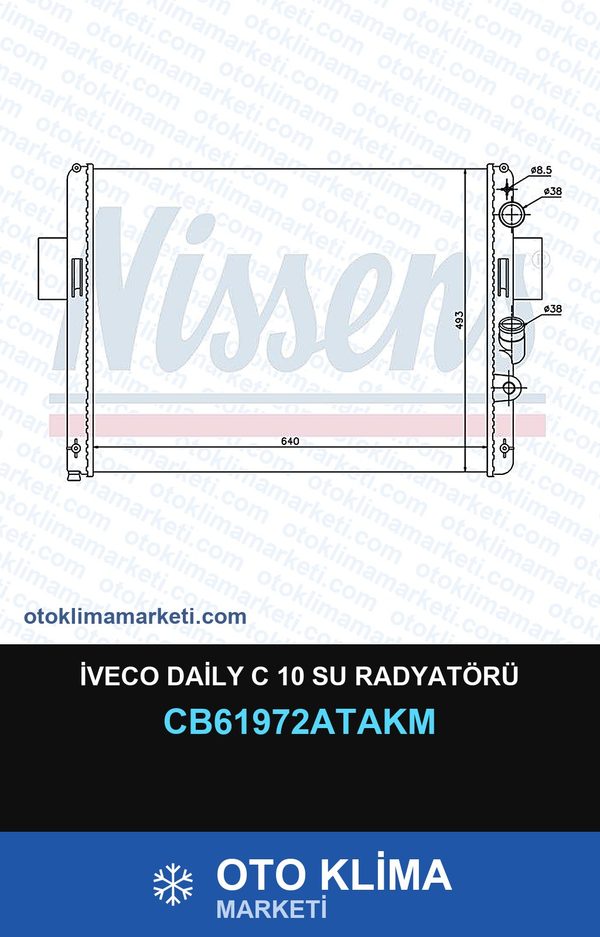 İveco Daily C 10 Su Radyatörü — SU RADYATÖRÜ — VEKA marka — Uyumlu: IVECO