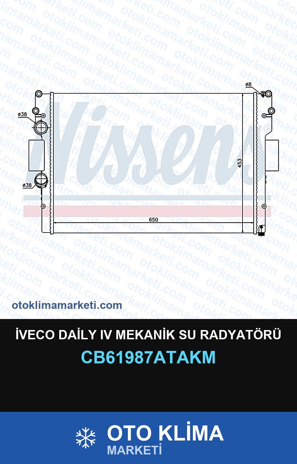 İveco Daily IV (4) Mekanik Su Radyatörü — SU RADYATÖRÜ — VEKA marka — Uyumlu: IVECO