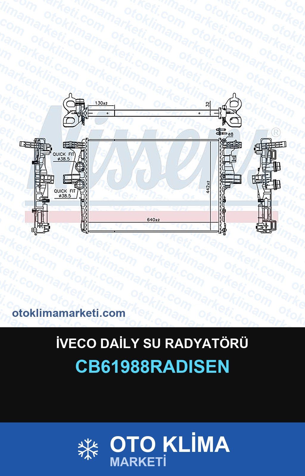 İveco Daily Su Radyatörü — SU RADYATÖRÜ — RADİSEN marka — Uyumlu: IVECO