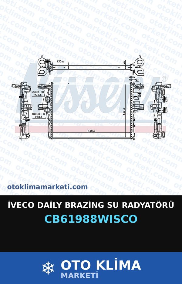 İveco Daily Brazing Su Radyatörü — SU RADYATÖRÜ — WISCO marka — Uyumlu: IVECO