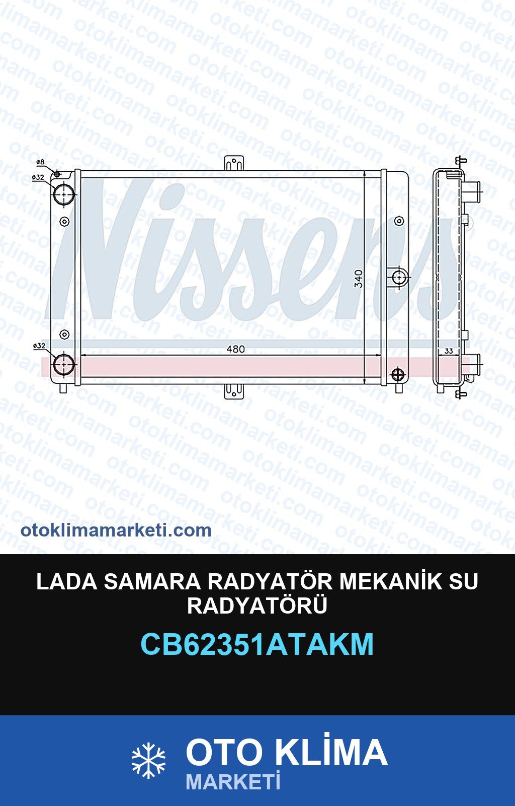 Lada Samara Radyatör Mekanik Su Radyatörü — SU RADYATÖRÜ — VEKA marka