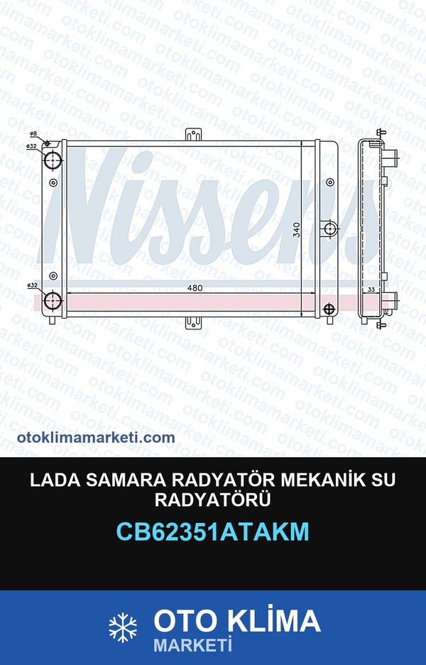 Lada Samara Radyatör Mekanik Su Radyatörü — SU RADYATÖRÜ — VEKA marka