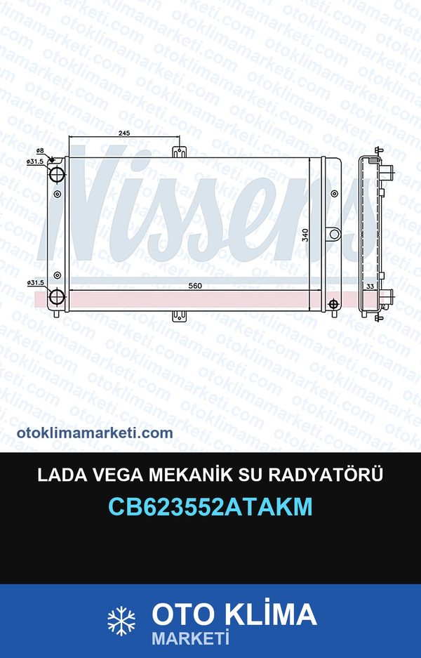 Lada Vega Mekanik Su Radyatörü — SU RADYATÖRÜ — VEKA marka