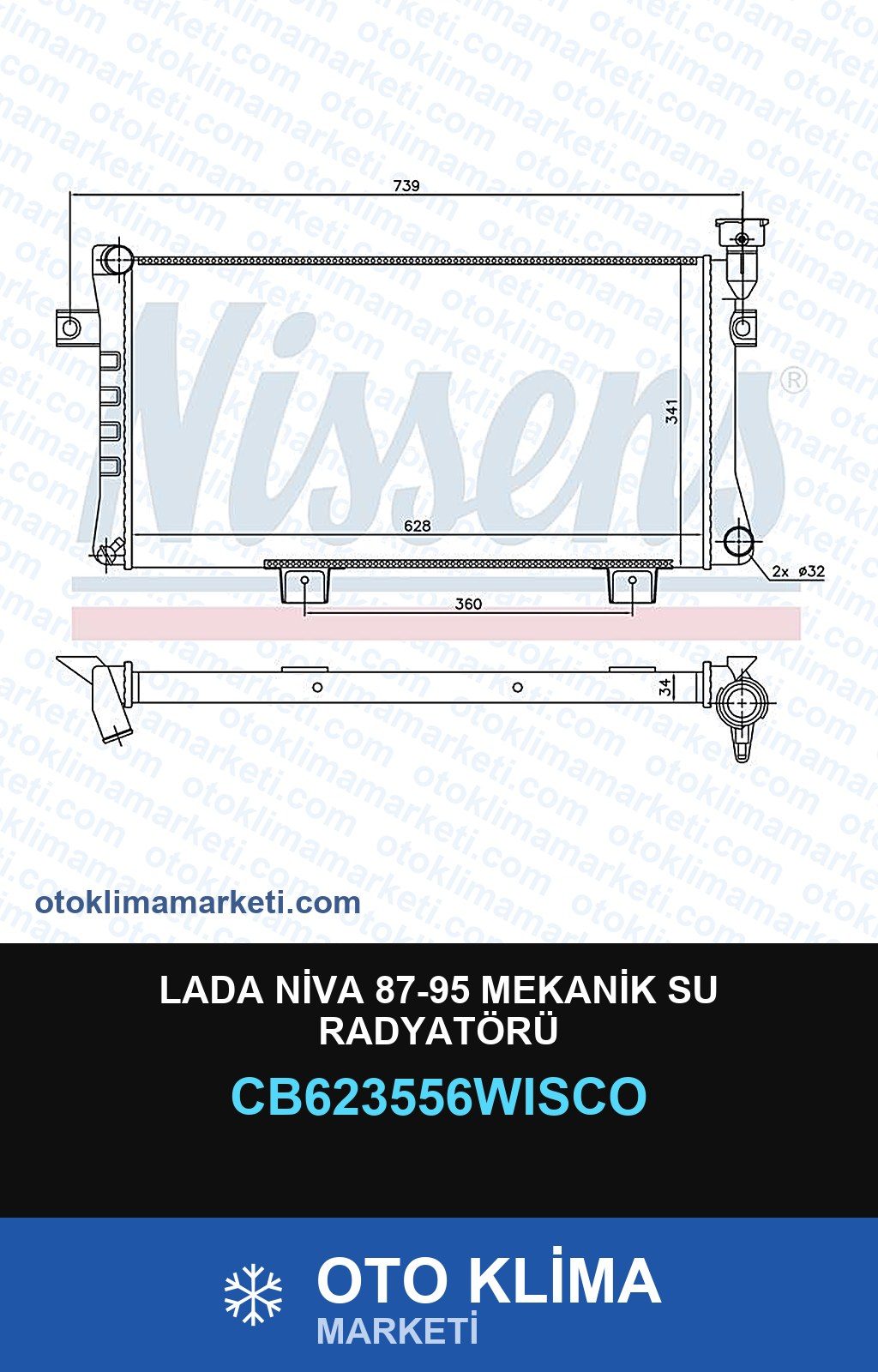 Lada Niva 87-95 Mekanik Su Radyatörü — SU RADYATÖRÜ — WISCO marka