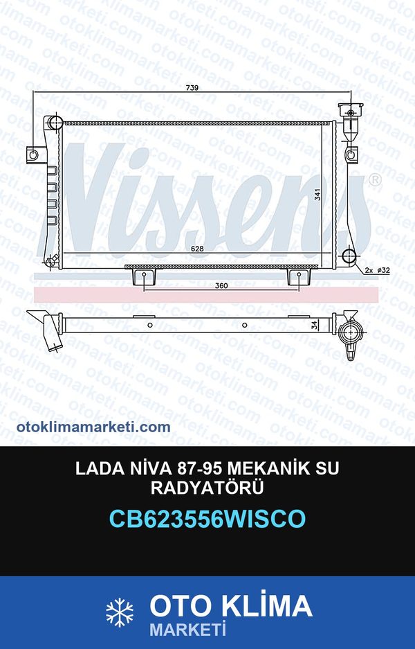 Lada Niva 87-95 Mekanik Su Radyatörü — SU RADYATÖRÜ — WISCO marka