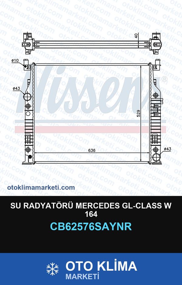 Su Radyatörü Mercedes Gl-Class W 164 — SU RADYATÖRÜ — UNICORE marka — Uyumlu: MERCEDES BENZ