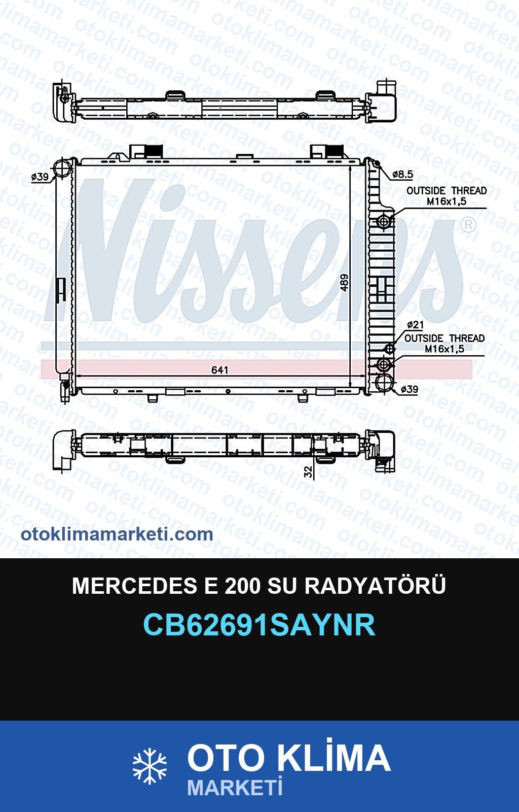 Mercedes E 200 Su Radyatörü — SU RADYATÖRÜ — UNICORE marka — Uyumlu: MERCEDES BENZ