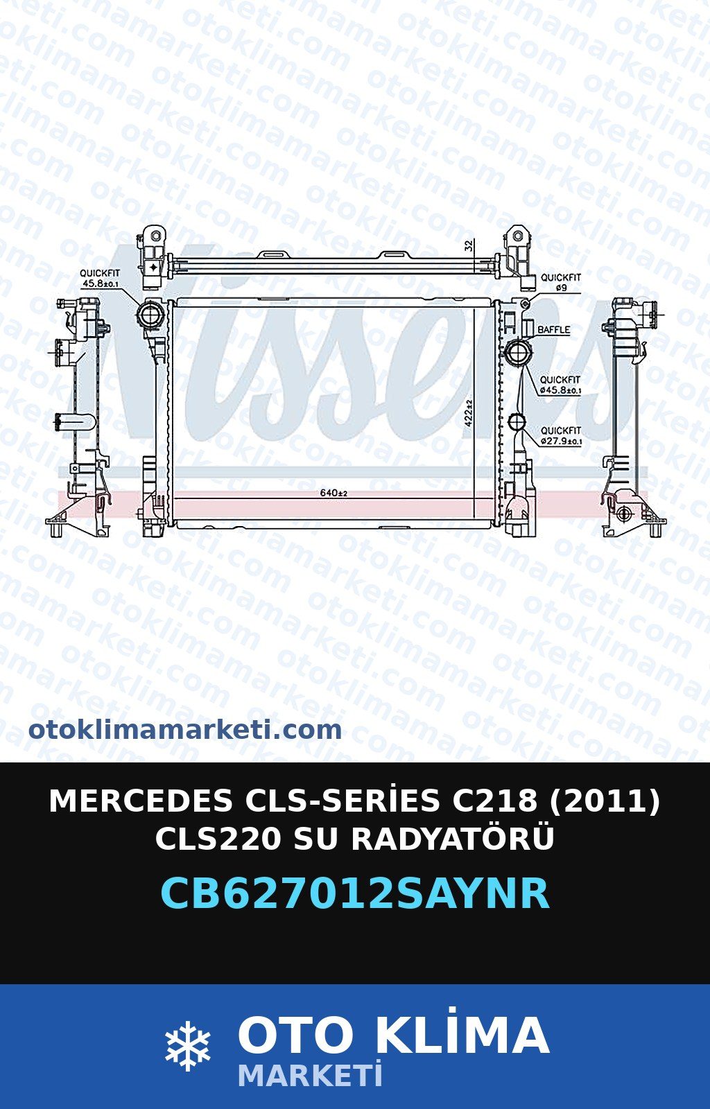 Mercedes Cls-Series C218 (2011) CLS220 Su Radyatörü — SU RADYATÖRÜ — UNICORE marka — Uyumlu: MERCEDES BENZ