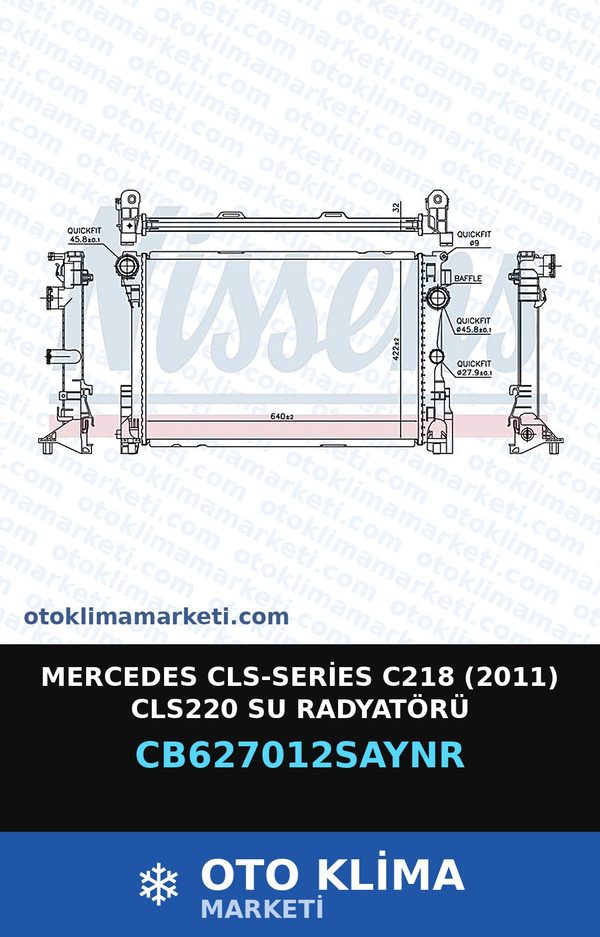 Mercedes Cls-Series C218 (2011) CLS220 Su Radyatörü — SU RADYATÖRÜ — UNICORE marka — Uyumlu: MERCEDES BENZ