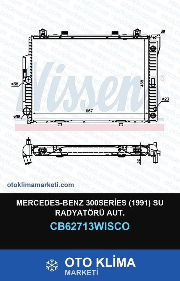 Mercedes-Benz 300SERİES (1991) Su Radyatörü Aut. — SU RADYATÖRÜ — WISCO marka — Uyumlu: MERCEDES BENZ