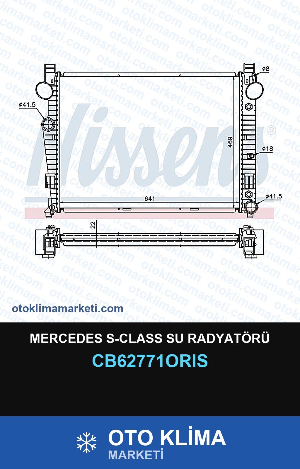 Mercedes S-Class Su Radyatörü — SU RADYATÖRÜ — ORİS marka — Uyumlu: MERCEDES BENZ