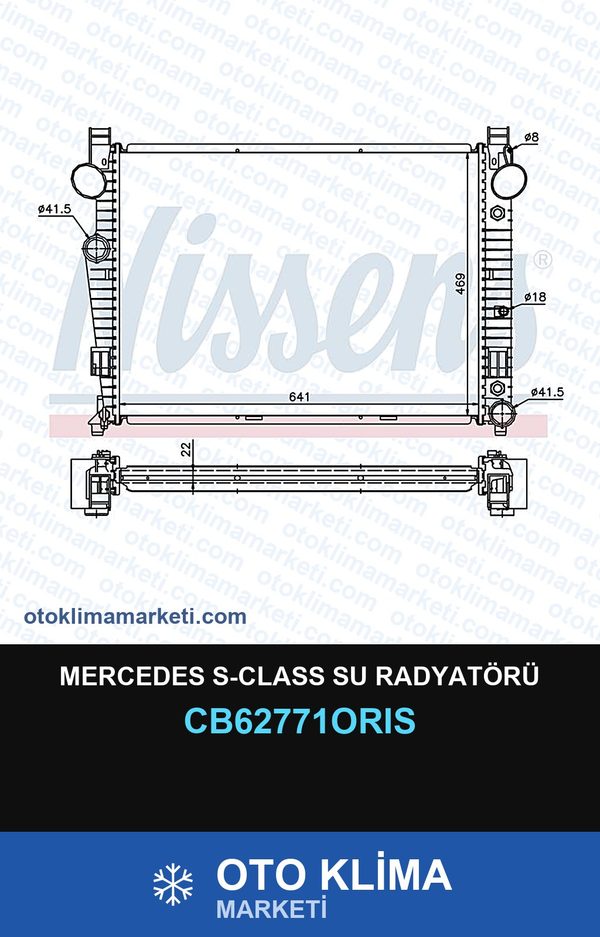 Mercedes S-Class Su Radyatörü — SU RADYATÖRÜ — ORİS marka — Uyumlu: MERCEDES BENZ
